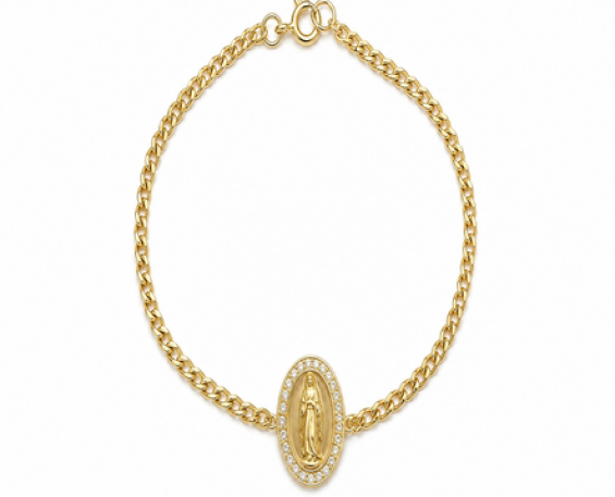 Pulsera Chapa - Medalla de la Virgen