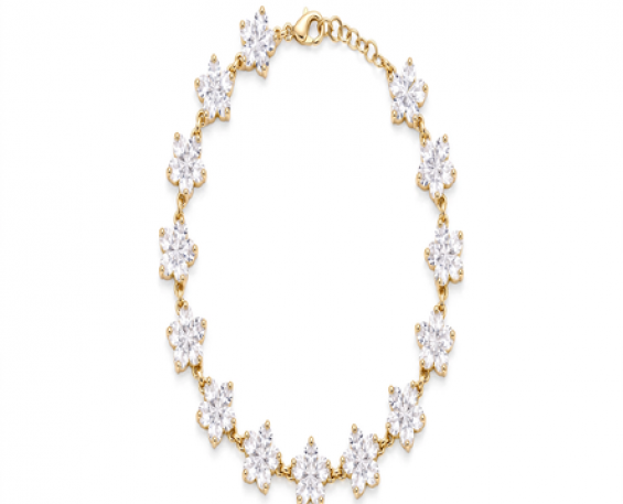Pulsera Floral de Cristal