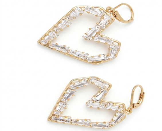 Aretes Corazón de Cristal Radiante