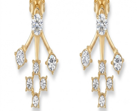 Aretes Chapa de Oro Ramas