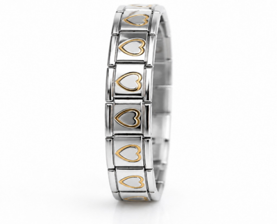 Brazalete Modular Eslabones de Corazón