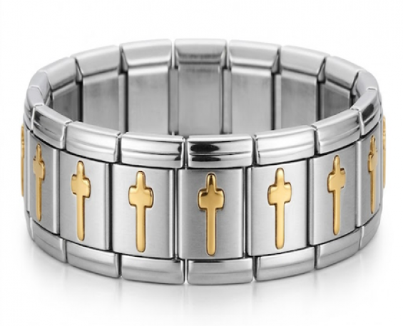 Brazalete con Cruces Doradas