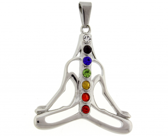 DIJE CHAKRAS DE ACERO INOXIDABLE 