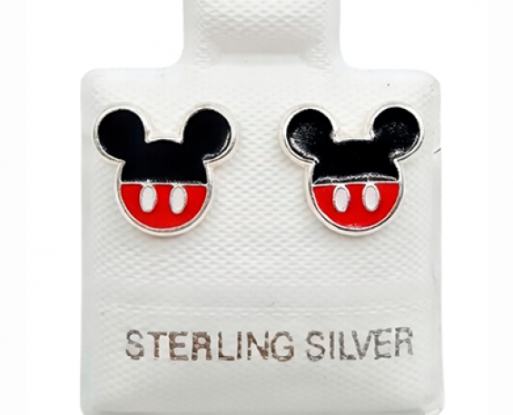 ARETES DE PLATA MIKY MOUSE 