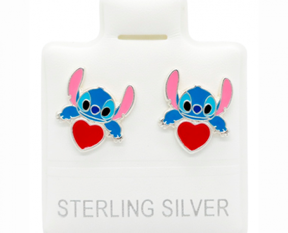 ARETES DE PLATA STICK CORAZON