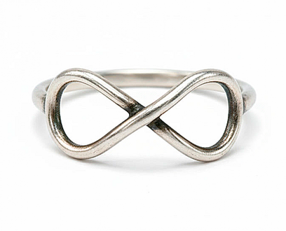 ANILLO DE PLATA CON FORMA DE INFINITO
