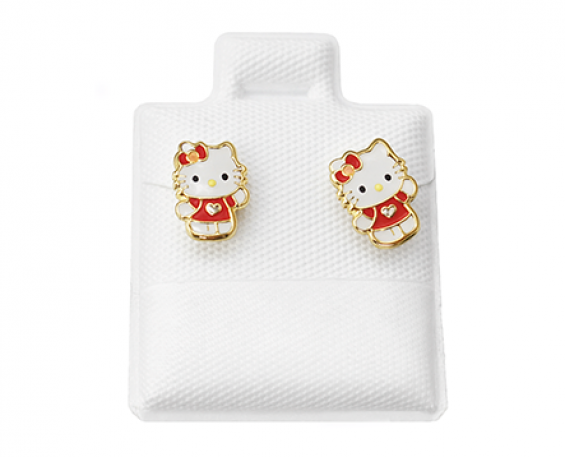 ARETES DE ORO DE HELLO KITI