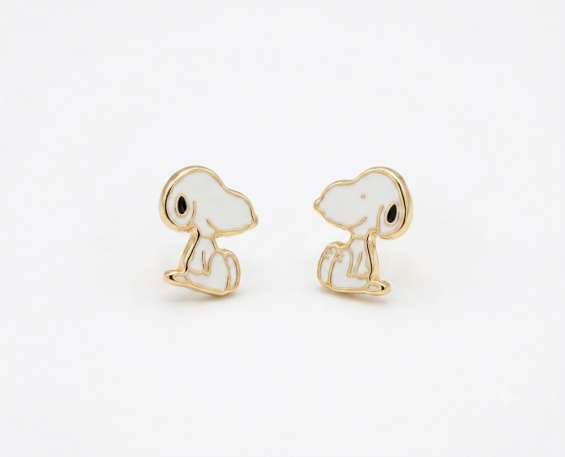 ARETES DE ORO DE SNNOPY
