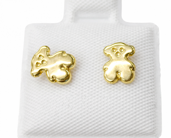 ARETES DE ORO DE OSITOS