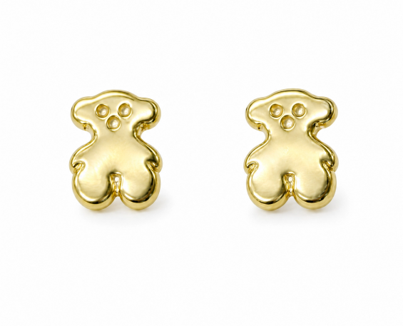 ARETES DE ORO DE OSITOS