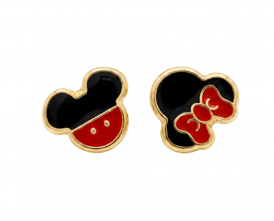 ARETES DE ORO DE MICKEY MOUSE