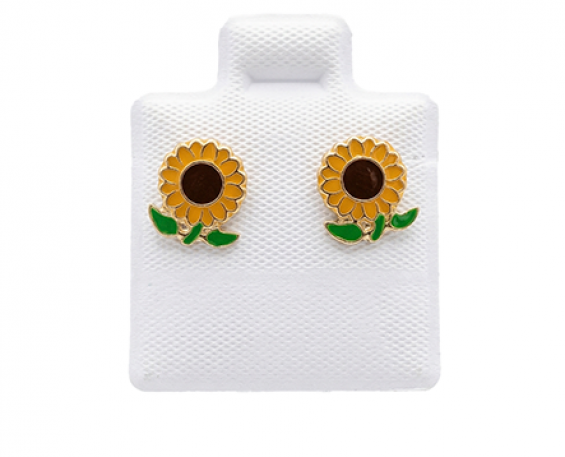 ARETES DE ORO DE GIRASOL