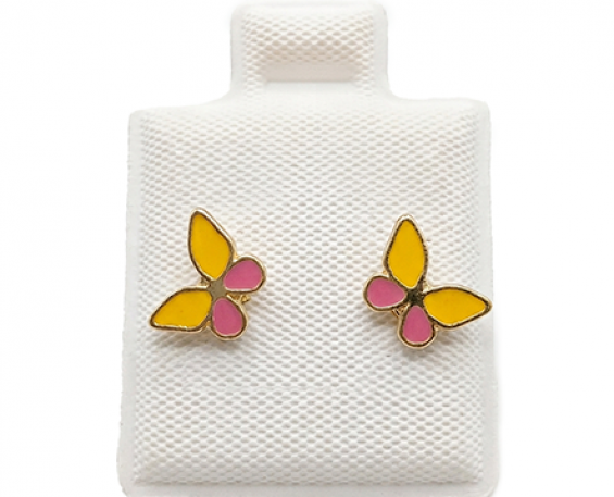 ARETES DE ORO DE MARIPOSAS 