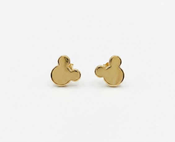 ARETES DE ORO DE MICKEY MOUSE 