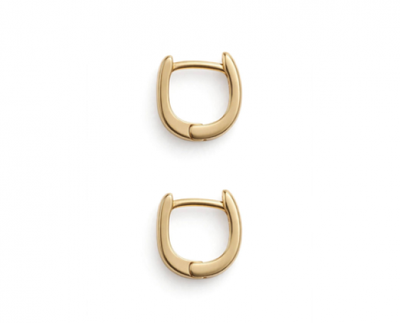 Aretes Argolla Huggie Dorada Mini U