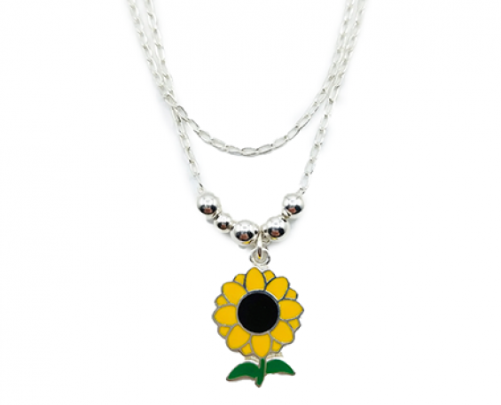 COLLAR PLATA SILVER .925 GIRASOL  