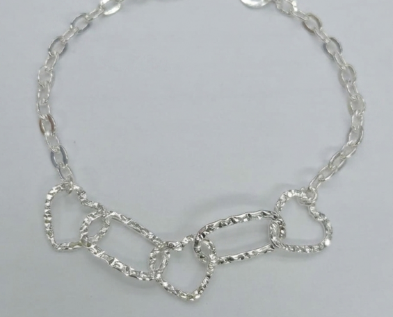 Pulsera de Cadena brillante de plata