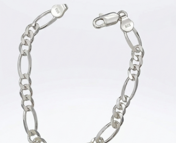 Pulsera de plata clásica fina