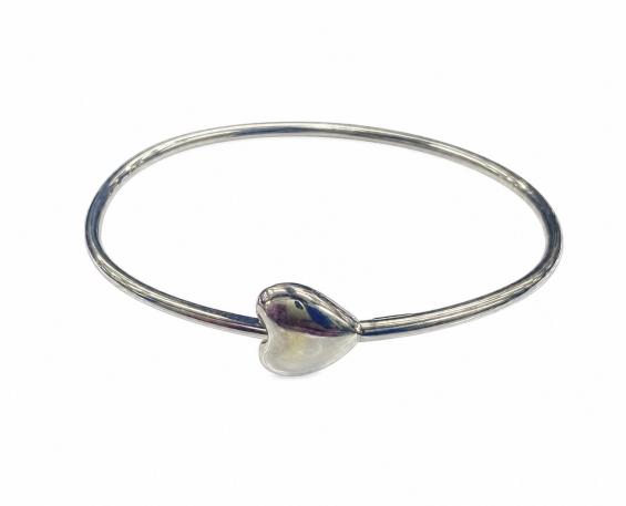 BRAZALETE DE CORAZÓN PLATA
