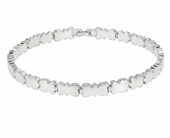 BRAZALETE CON DISEÑO DE OSITOS PLATA 