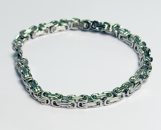 PULSERA DE ACERO INOXIDABLE PLATEADA 