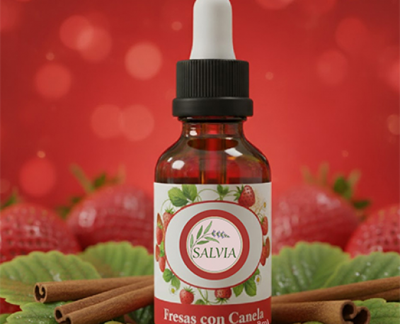 ESENCIA SALVIA 08 ML FRESAS CON CANELA