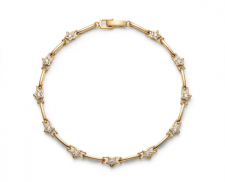 Pulsera de Estrellas Dorada con Zirconias 