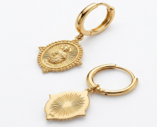 Aretes Argollas Sagrado Corazón