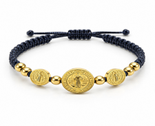 Pulsera Dorada con Tres Medallas