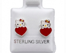 ARETES DE PLATA KITTY CONRAZON