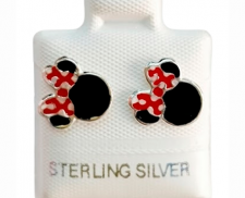 ARETES DE PLATA MINNIE 