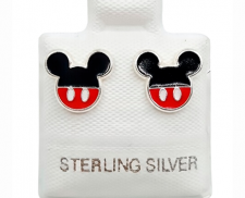 ARETES DE PLATA MIKY MOUSE 