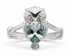 ANILLO DE PLATA EN FORMA DE BÚHO