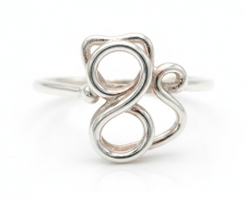 ANILLO DE PLATA CON FORMA DE GATO 