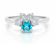 ANILLO DE PLATA EN FORMA DE HUELLA 