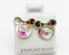 ARETES MINIIE DE PLATA COLOR DORADO 