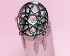 ANILLO DE ACERO INOXIDABLE ATRAPASUEÑOS PLATEADO