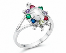 ANILLO DE PLATA EN FORMA DE TORTUGA