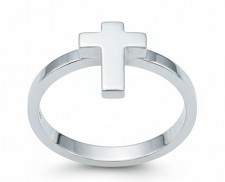 ANILLO DE PLATA CON FORMA DE CRUZ