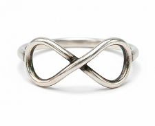 ANILLO DE PLATA CON FORMA DE INFINITO
