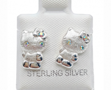 ARETES PLATA KITTY 