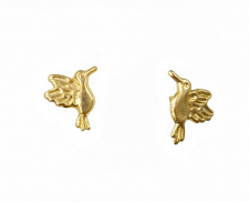 ARETES DE ORO DE COLIBRI 