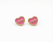 ARETES DE ORO DE CORAZÓN 