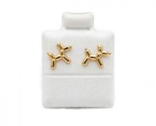 ARETES DE ORO DE PERRO GLOBO