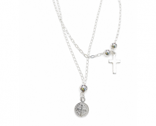COLLAR DE CRUZ PLATA 