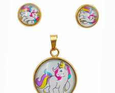 JUEGO DE ACERO INOXIDABLE UNICORNIO 