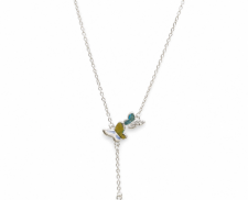 COLLAR DE PLATA CON DISEÑO DE MARIPOSA 