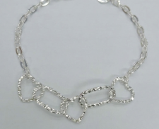 Pulsera de Cadena brillante de plata