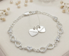 Pulsera doble infinito de plata