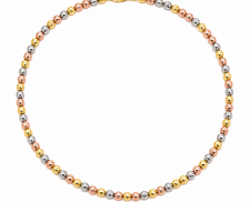 COLLAR DE PERLAS DE CHAPA DE ORO 
